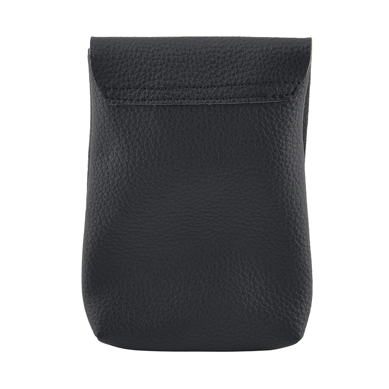La Marey Black Genuine Leather Embossed Brand Crossbody Wallet