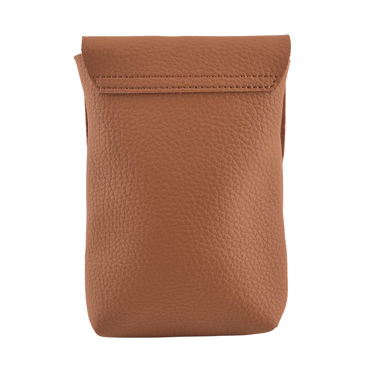 La Marey Brown Genuine Leather Embossed Brand Crossbody Wallet