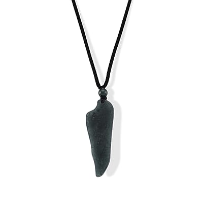 Natural Olmec Jadeite 45.00 ctw Carved Angel Wing Pendant with Black Cord Necklace (26-28 Inches)
