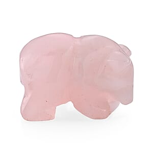 Rose Quartz Lion Decor (40x27mm) 150.00 ctw