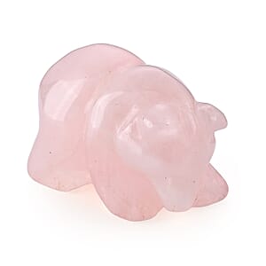 Rose Quartz Lion Decor (40x27mm) 150.00 ctw