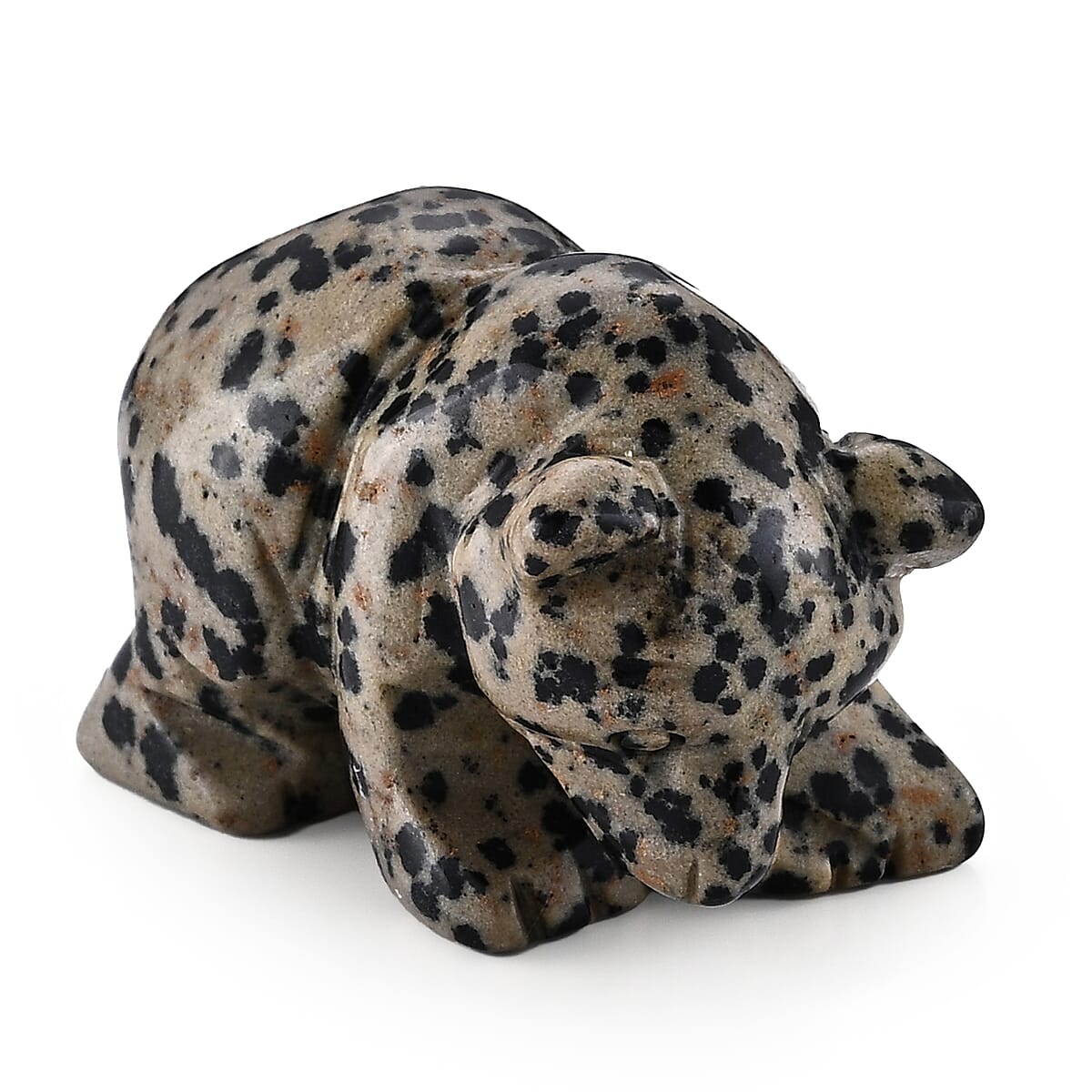 Dalmation Jasper Lion Decor (40x27mm) 150.00 ctw image number 1