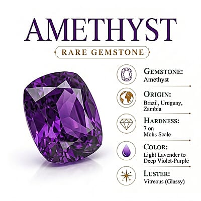 Amethyst 14.00 ctw Statement Ring in Sterling Silver (Size 8.5)