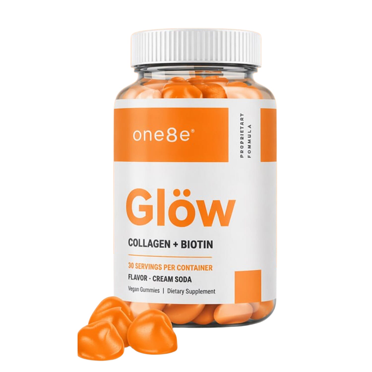One8e Glow Collagen & Biotin-Lemon (30 Gummies) Made in US