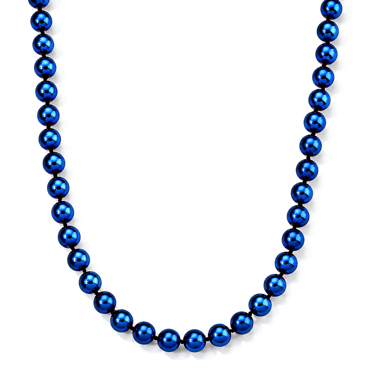 Terahertz 300.00 ctw Beaded Necklace in Stainless Steel 20 Inches