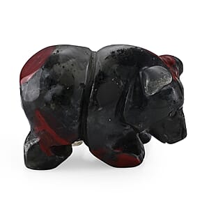Blood Stone Bear Decor (40x27mm) 150.00 ctw