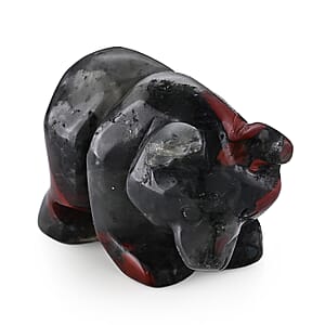 Blood Stone Bear Decor (40x27mm) 150.00 ctw