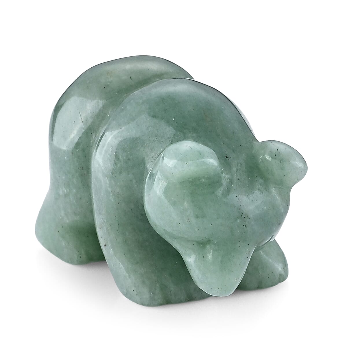 Green Aventurine Bear Decor (40x27mm) 150.00 ctw image number 1