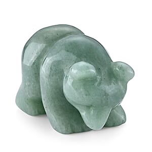 Green Aventurine Bear Decor (40x27mm) 150.00 ctw