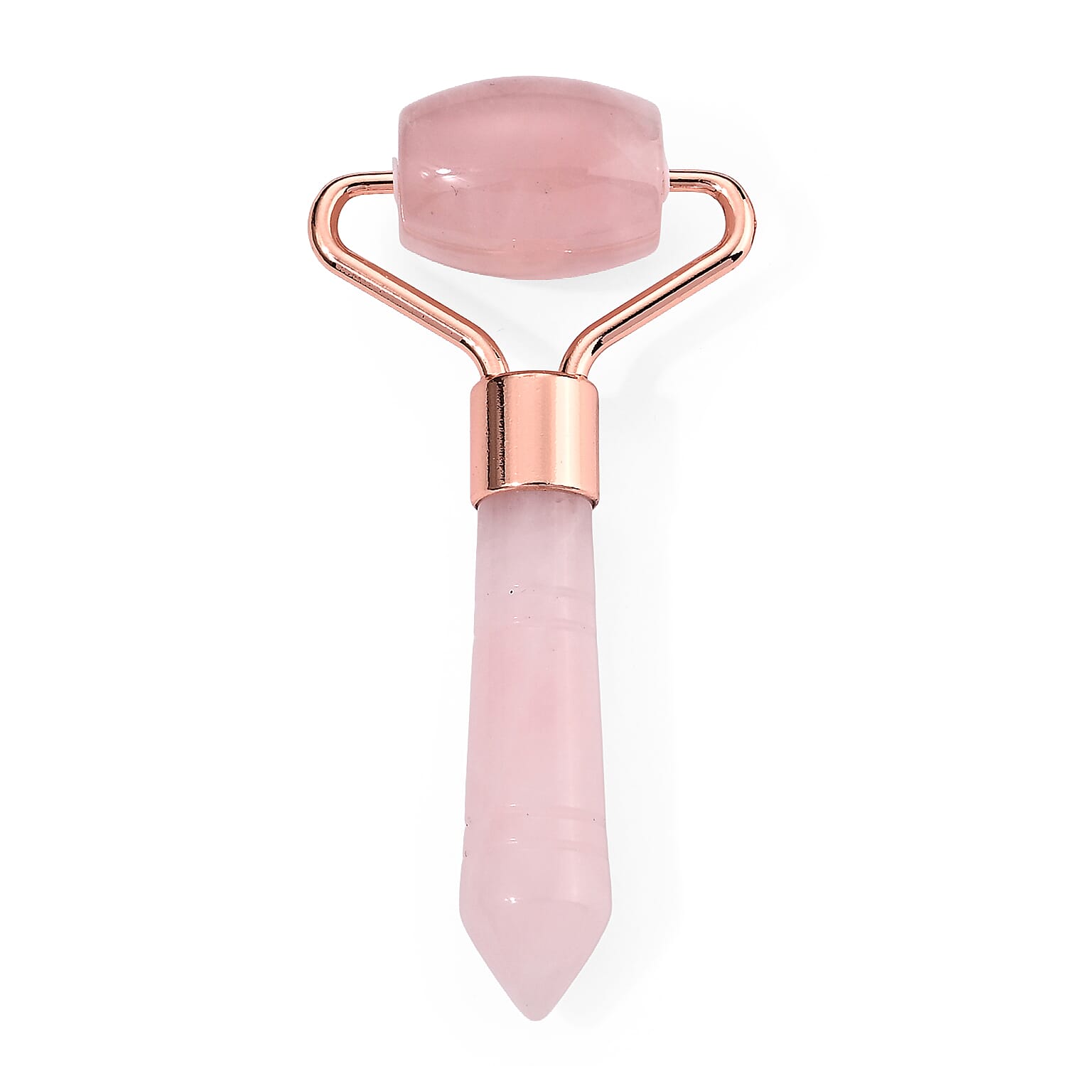Rose Quartz Massage Roller Stick in Rosetone 125.00 ctw