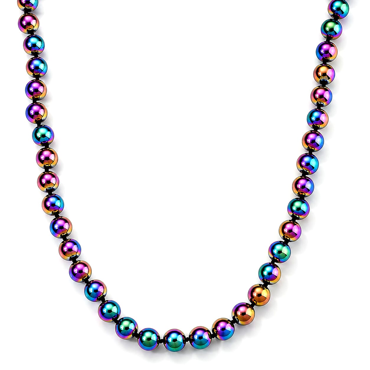 Terahertz 300.00 ctw Beaded Necklace in Stainless Steel 20 Inches