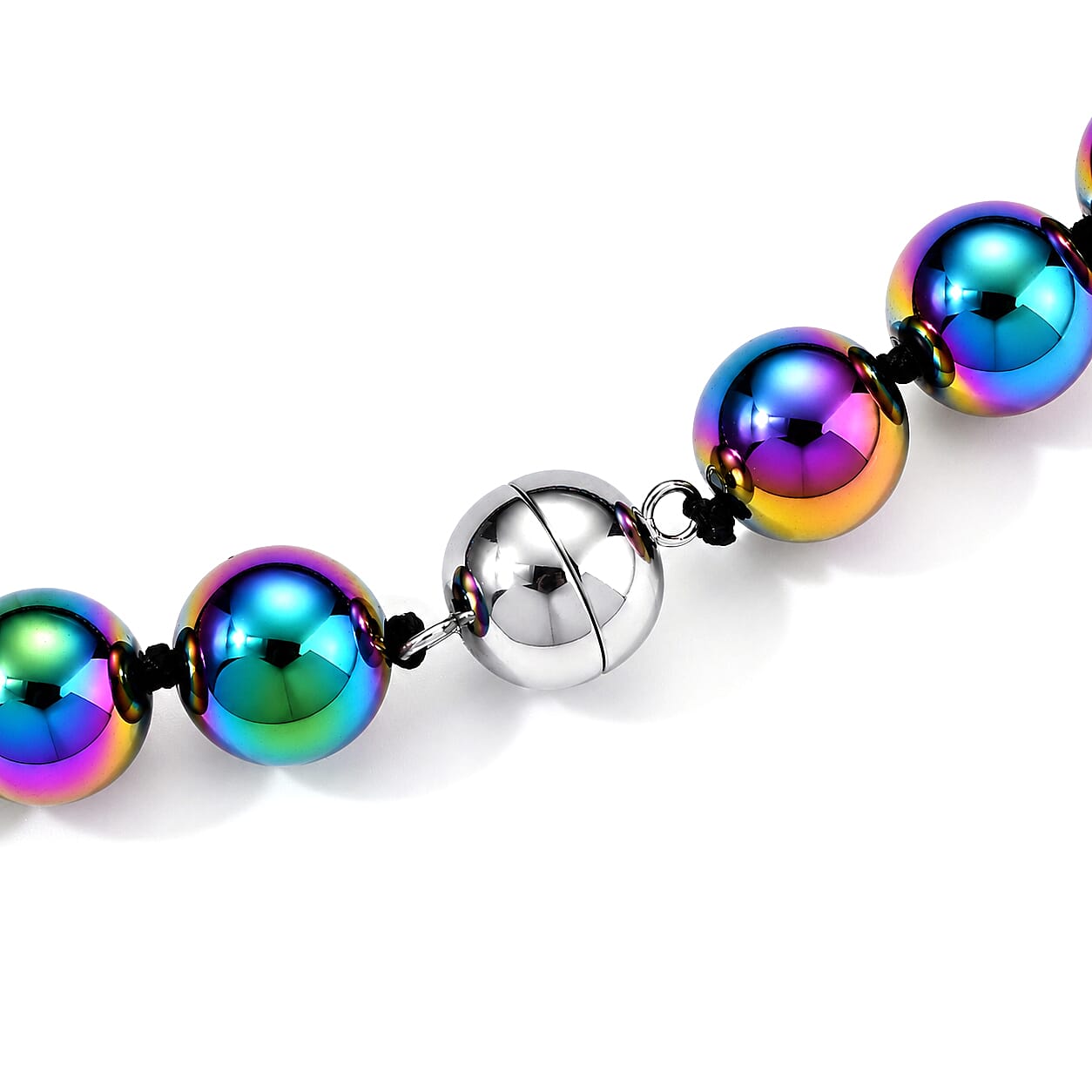 Terahertz 300.00 ctw Beaded Necklace in Stainless Steel 20 Inches