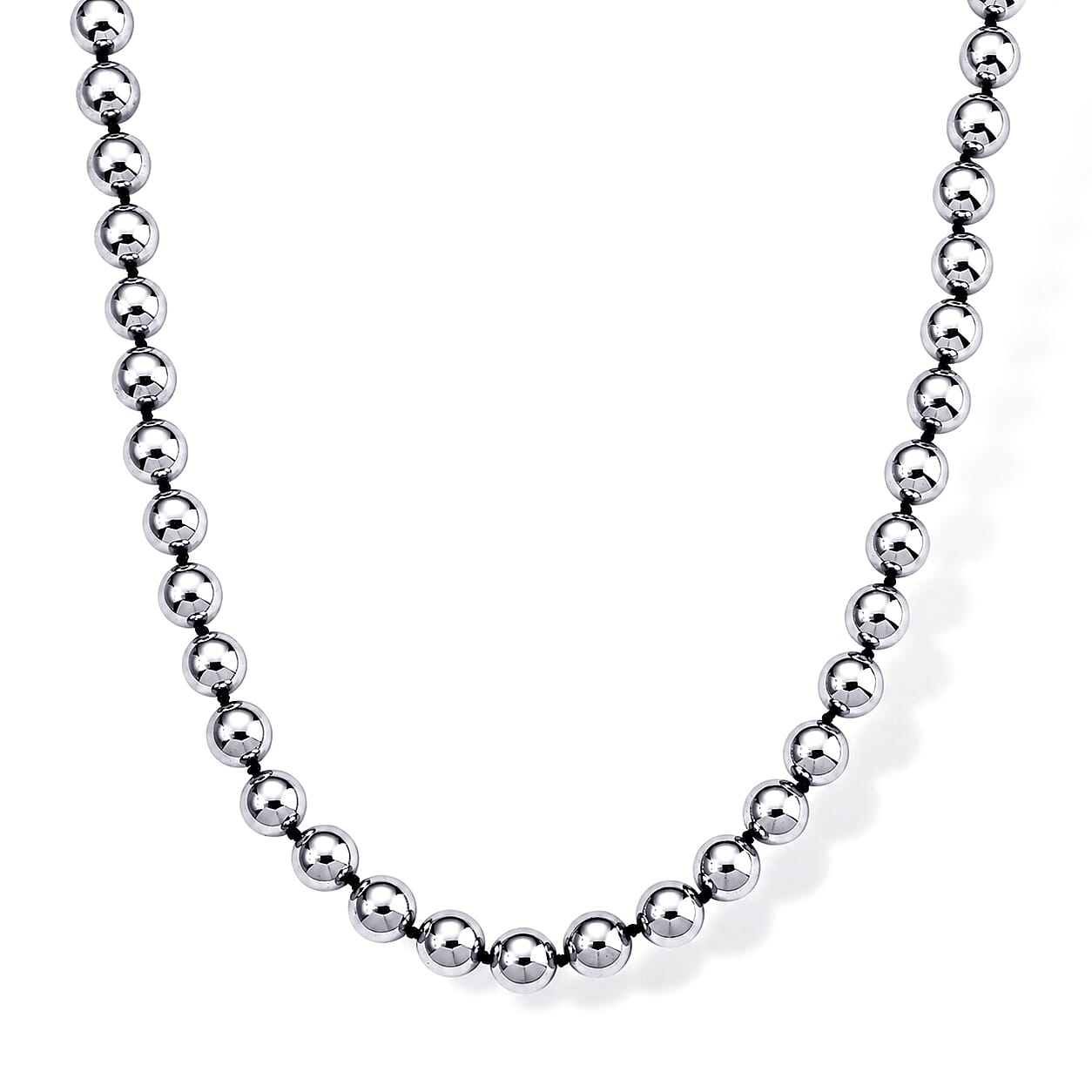 Terahertz 300.00 ctw Beaded Necklace in Stainless Steel 20 Inches