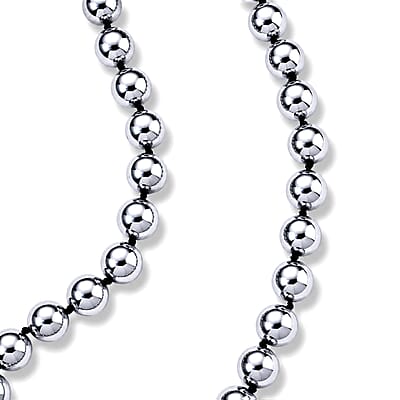 Terahertz 300.00 ctw Beaded Necklace in Stainless Steel 20 Inches