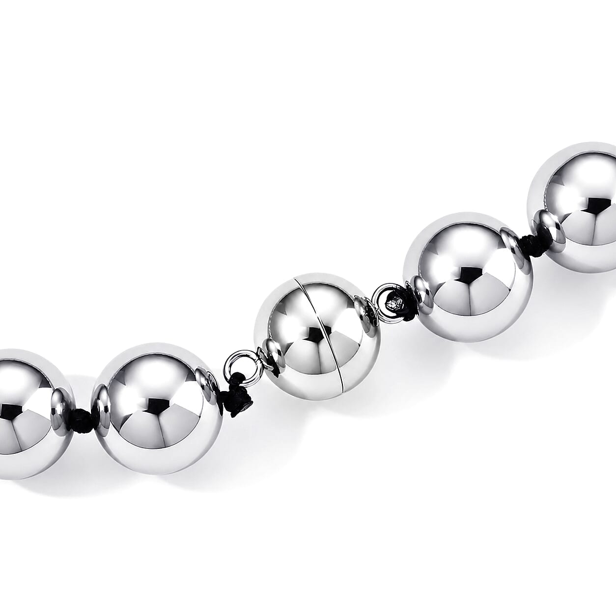 Terahertz 300.00 ctw Beaded Necklace in Stainless Steel 20 Inches