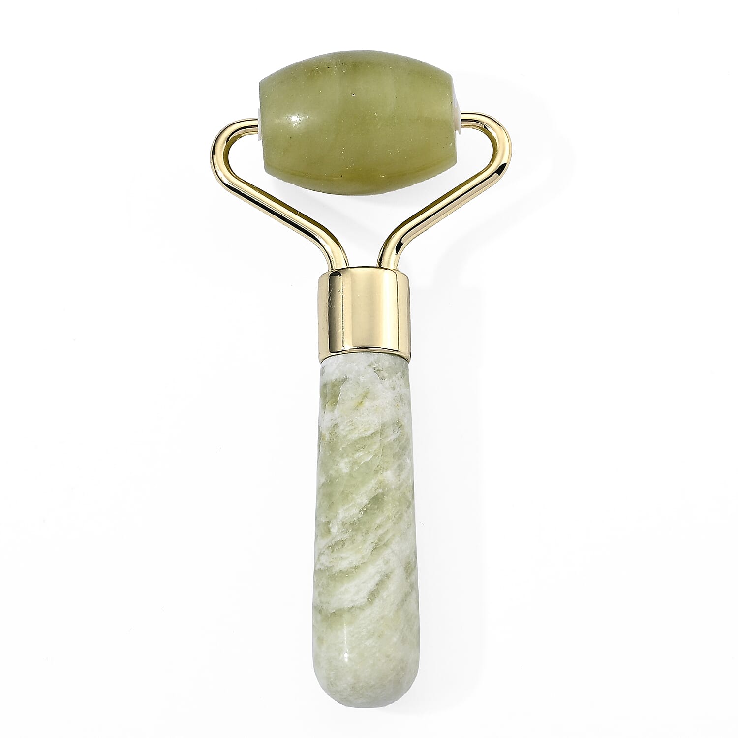 New Jade Massage Roller Stick in Goldtone 125.00 ctw