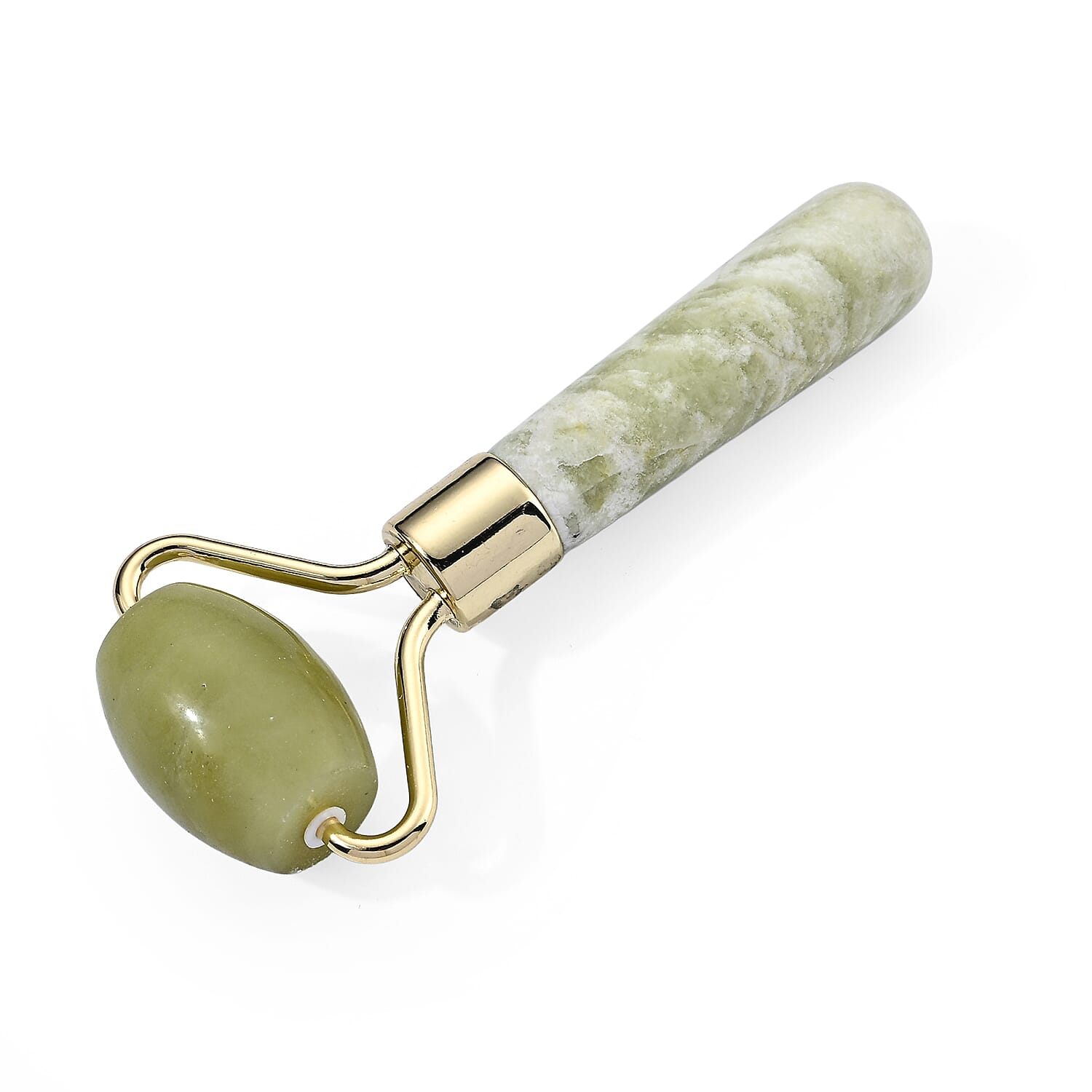 New Jade Massage Roller Stick in Goldtone 125.00 ctw