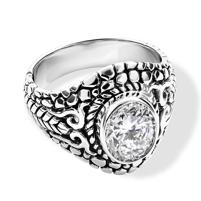 D'Joy Bali Legacy Moissanite 2.80 ctw Ring in Sterling Silver (Size  5.0)