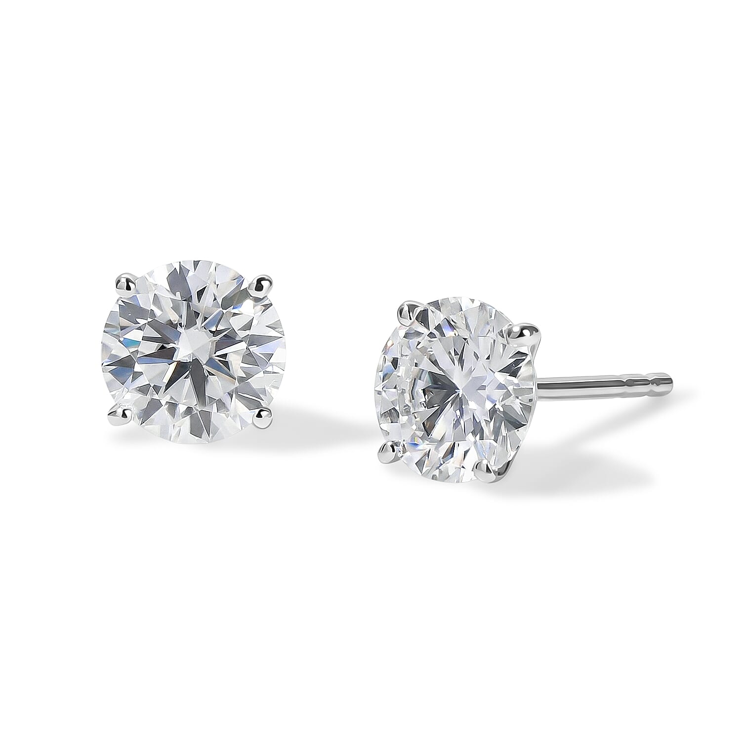 Moissanite 2.00 ctw Solitaire Stud Earrings in 10K Yellow Gold 8535584