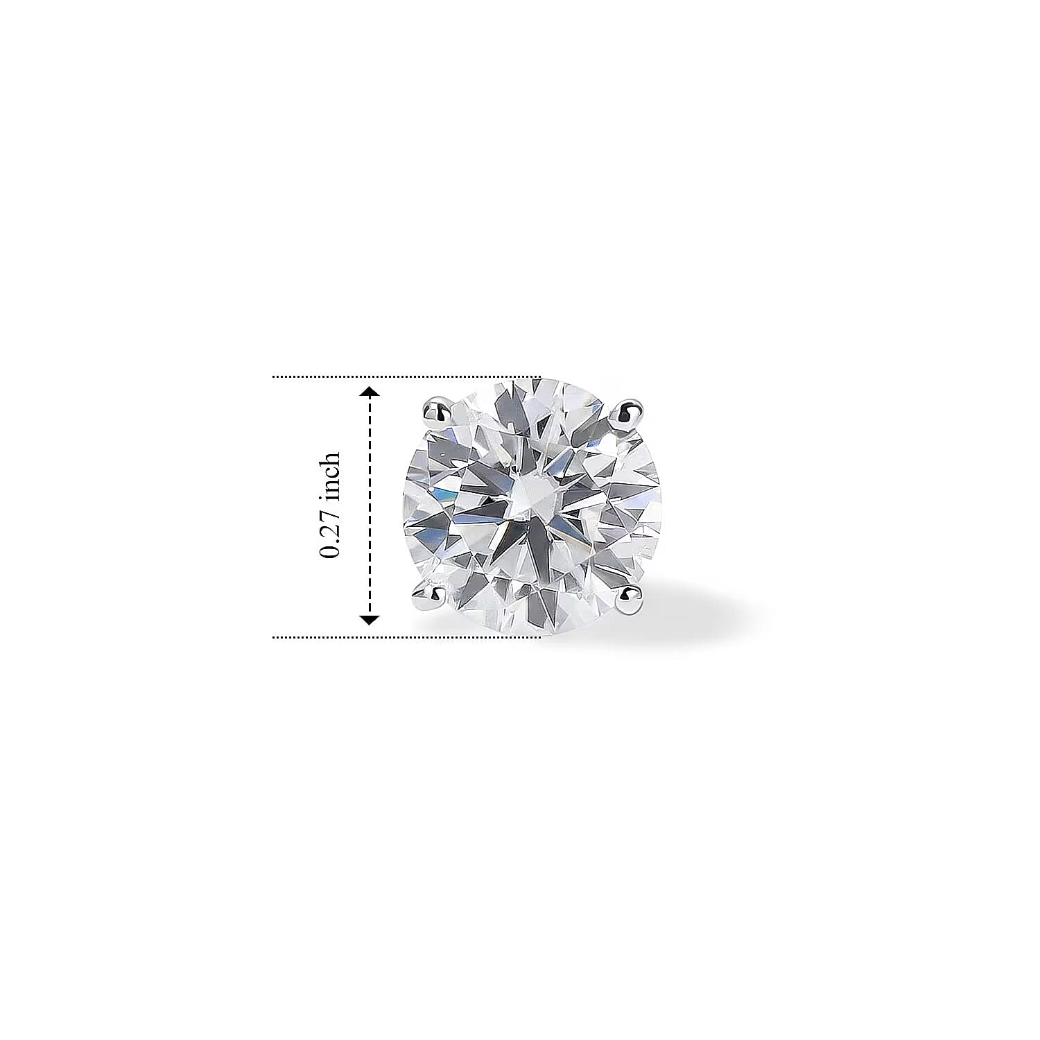Moissanite 2.00 ctw Solitaire Stud Earrings in 10K White Gold
