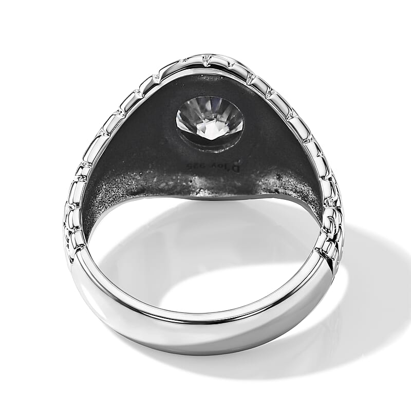 D'Joy Bali Legacy Moissanite 2.80 ctw Ring in Sterling Silver (Size 7.0)