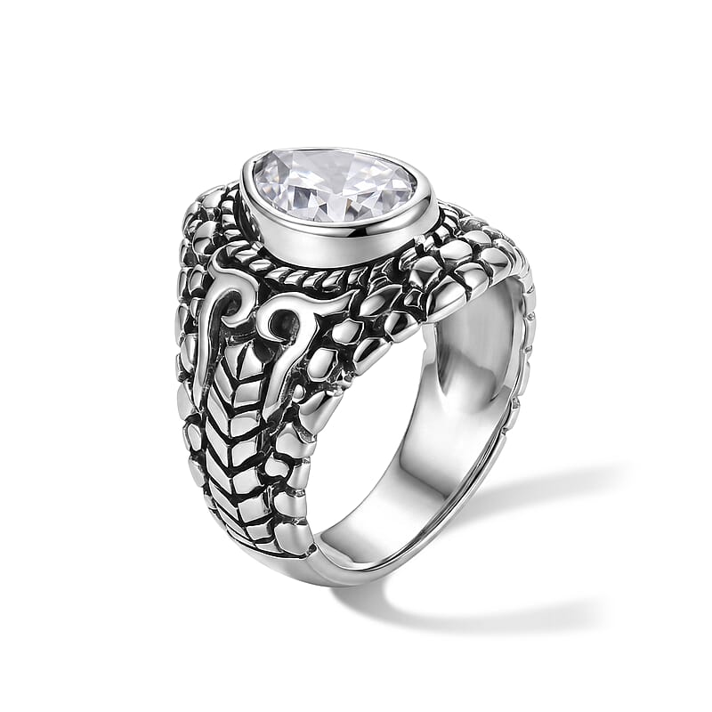 D'Joy Bali Legacy Moissanite 2.40 ctw Ring in Sterling Silver (Size 6.0)