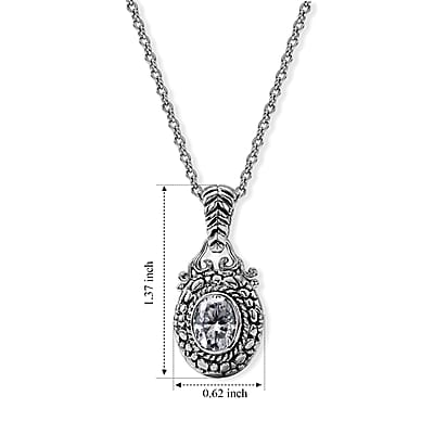 D'Joy Bali Legacy Moissanite 2.80 ctw Pendant Without Chain in Sterling Silver