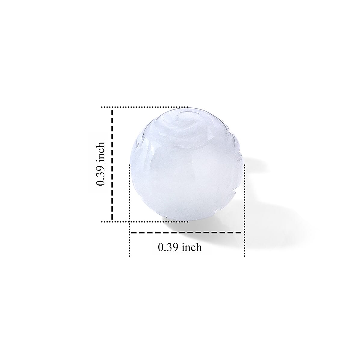 D'Joy Natural Jade 30.00 ctw Money Coin Stud Earrings in Rhodium Over Sterling Silver image number 5