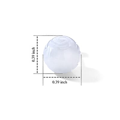 D'Joy Natural Jade 30.00 ctw Money Coin Stud Earrings in Rhodium Over Sterling Silver