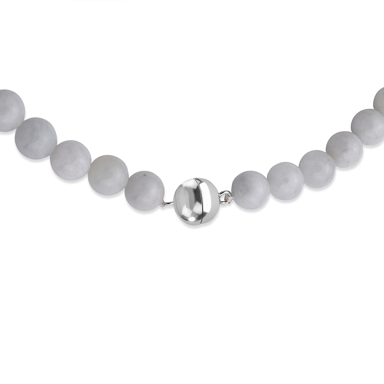D'Joy Natural Jade 440.00 ctw Carved Double Dragon Pendant with Beaded Necklace (20 Inches) in Rhodium Over Sterling Silver