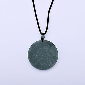 Natural Olmec Jadeite 55.00 ctw Carved 250th Independence Anniversary Cotton Cord Necklace (26-28 Inches)