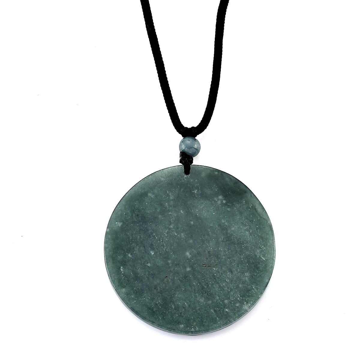 Natural Olmec Jadeite 55.00 ctw Carved 250th Independence Anniversary Cotton Cord Necklace (26-28 Inches) image number 4