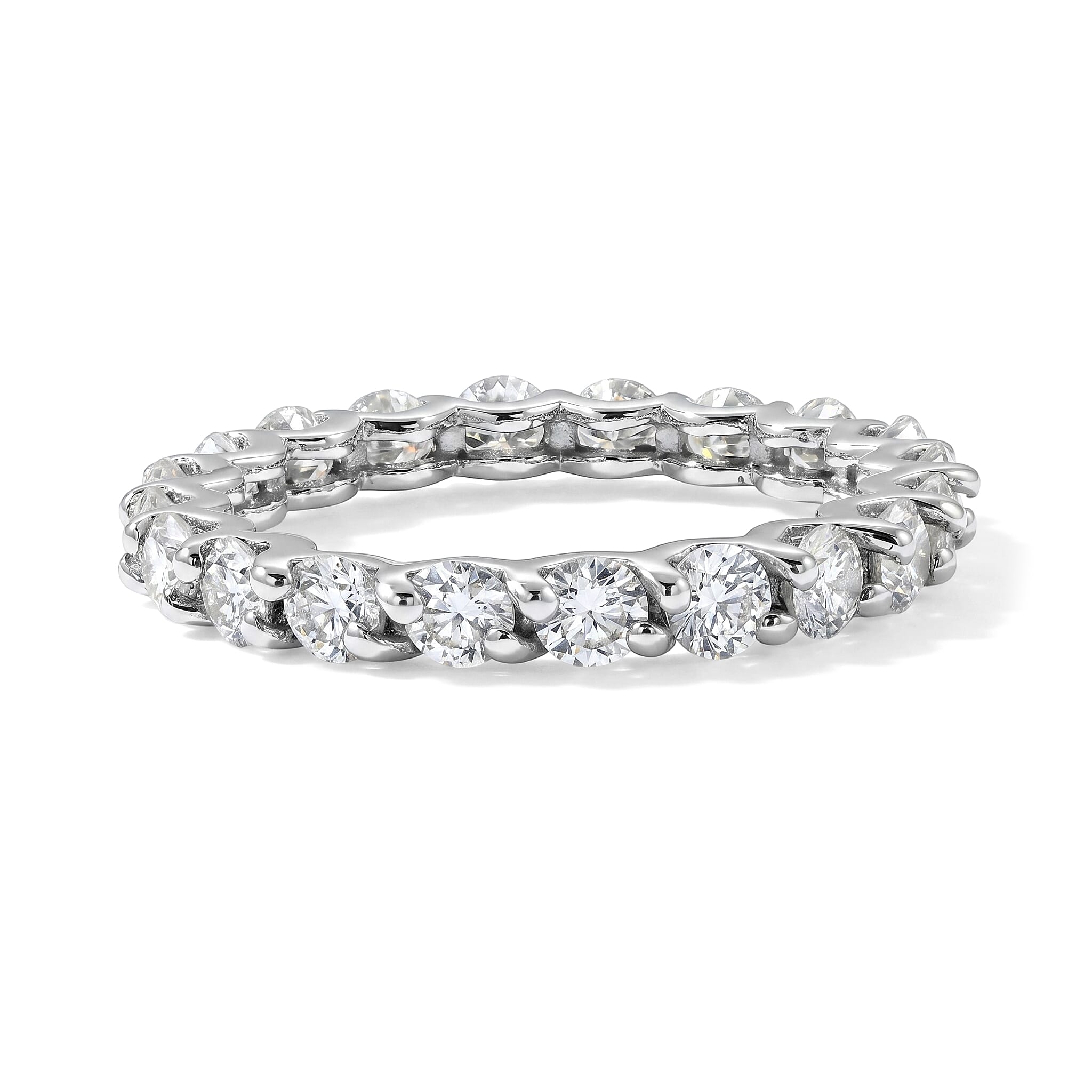 White Topaz 1.60 ctw Band Ring in Sterling Silver (Size 7.0)