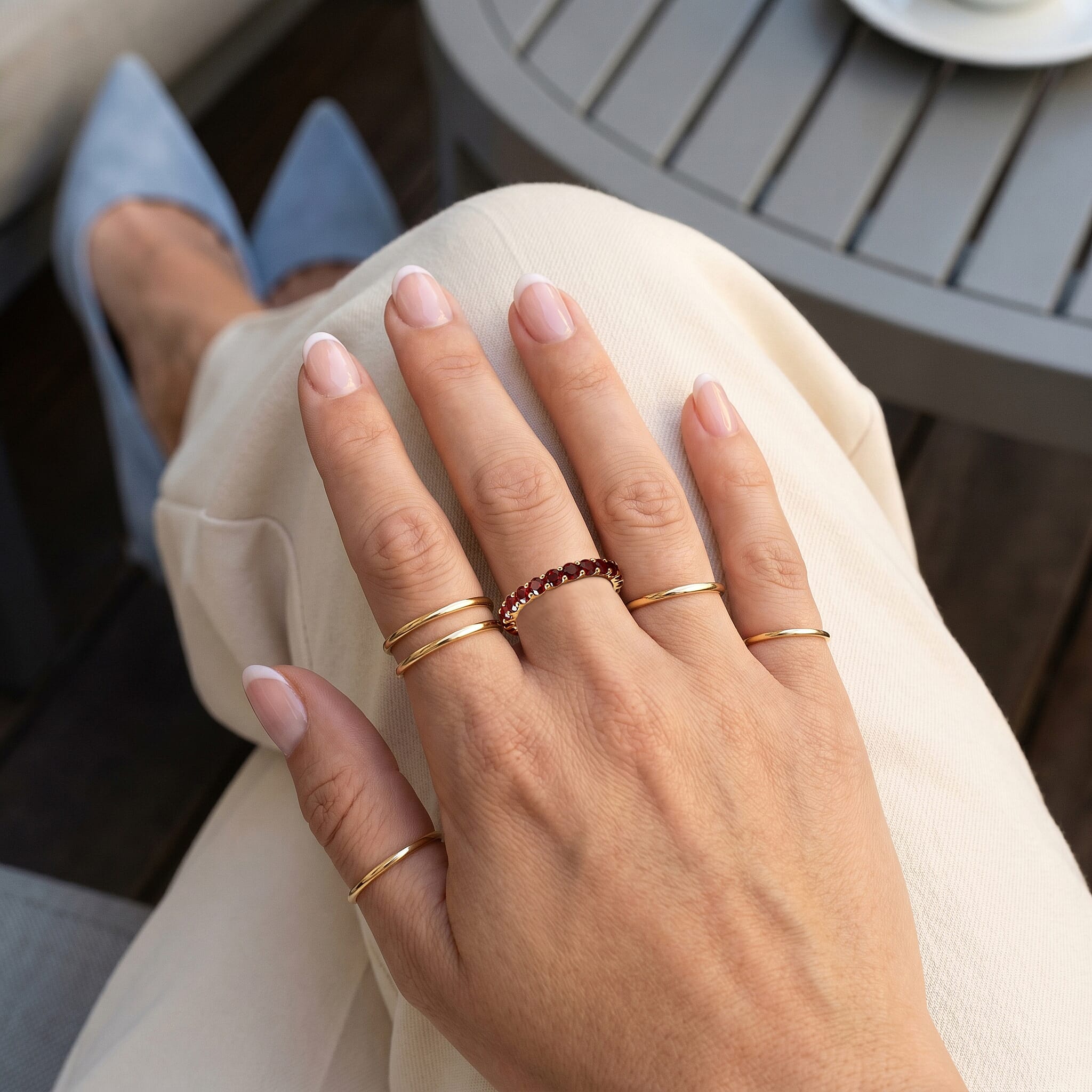 Simulated Orange Color Diamond Ring in 14K Yellow Gold Over Sterling Silver (Size 12.0)