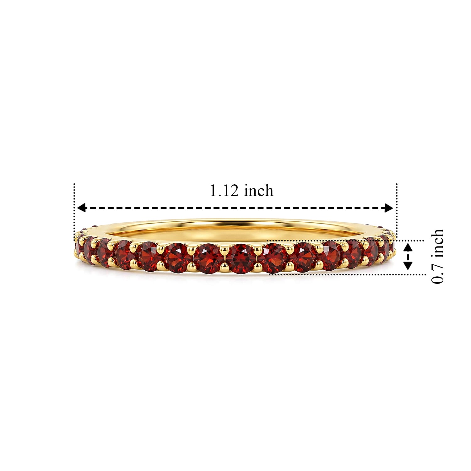 Simulated Orange Color Diamond Ring in 14K Yellow Gold Over Sterling Silver (Size 12.0)