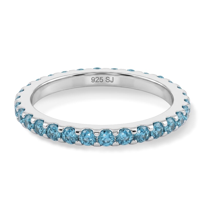 Blue Topaz 0.54 ctw Ring in Sterling Silver (Size 7.0)