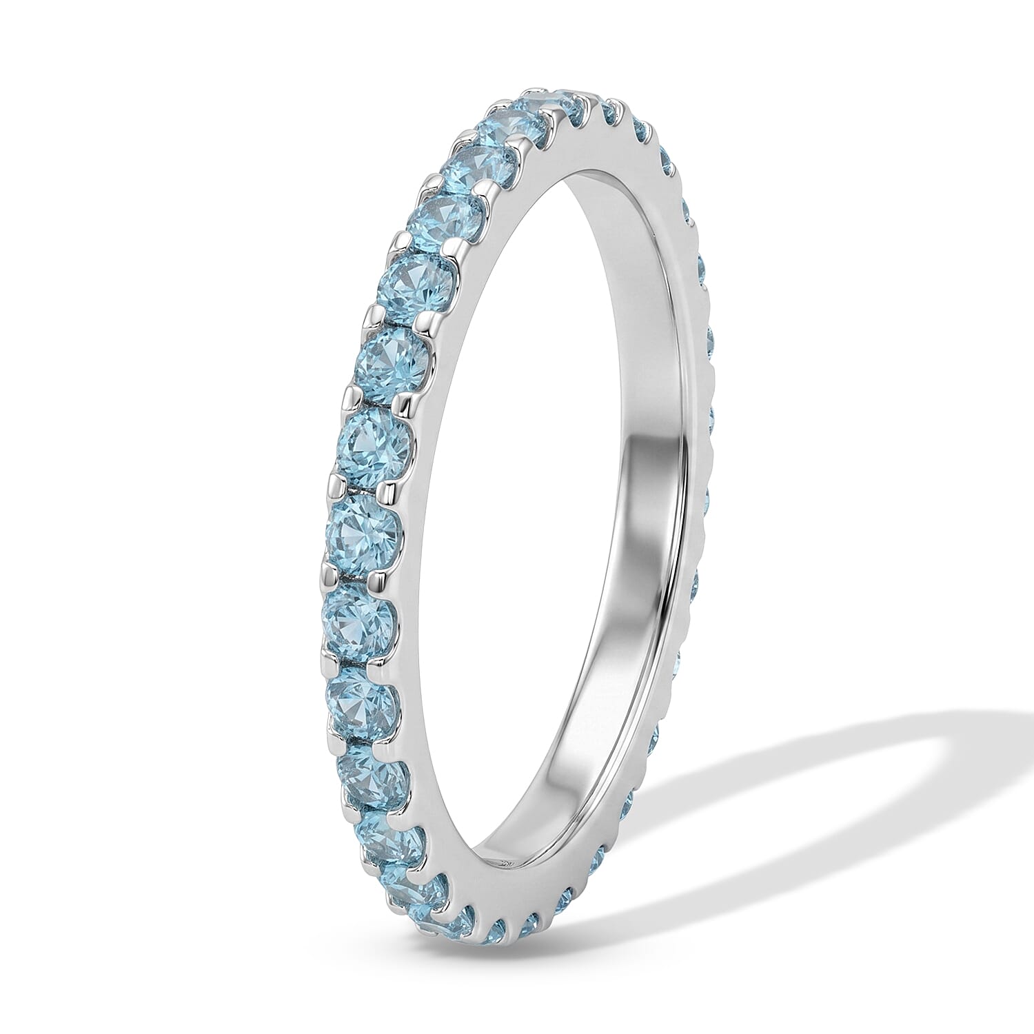 Blue Topaz 0.54 ctw Ring in Sterling Silver (Size 7.0)