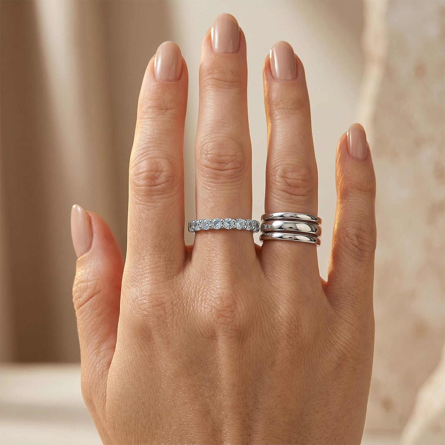Clear Quartz 0.54 ctw Ring in Sterling Silver (Size 6.0)