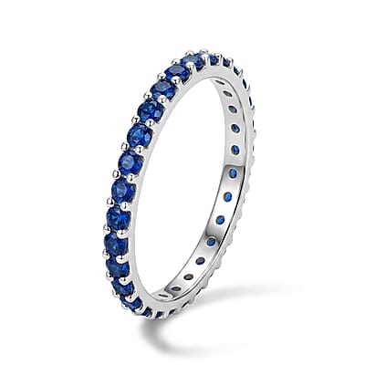 Simulated Blue Diamond Ring
