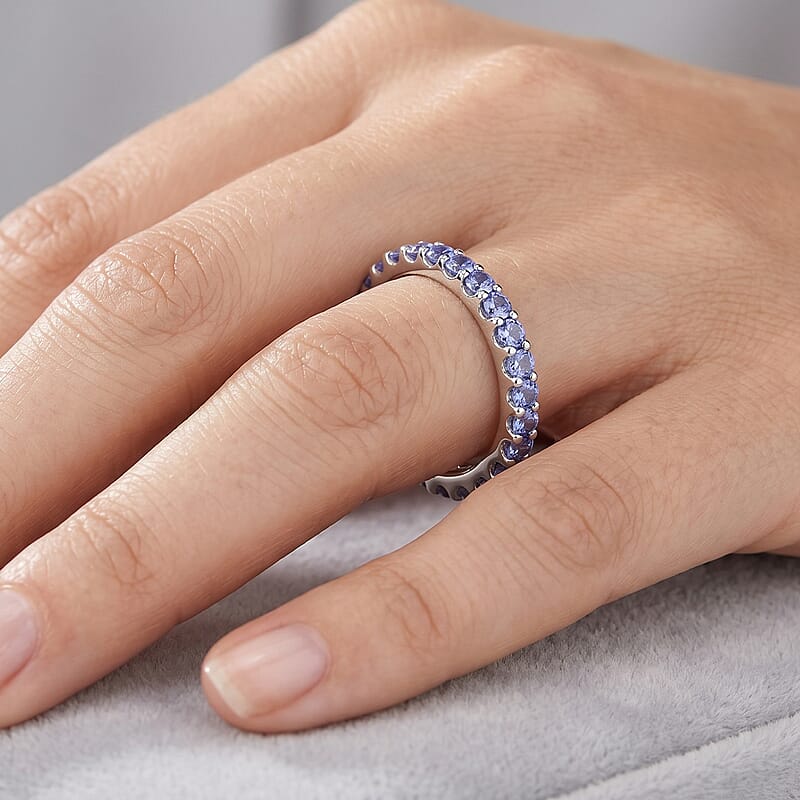 Tanzanite 0.54 ctw Ring in Sterling Silver (Size 7.5)