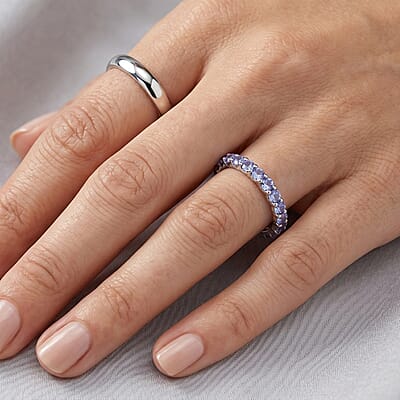Tanzanite 0.54 ctw Ring in Sterling Silver (Size 8.5)