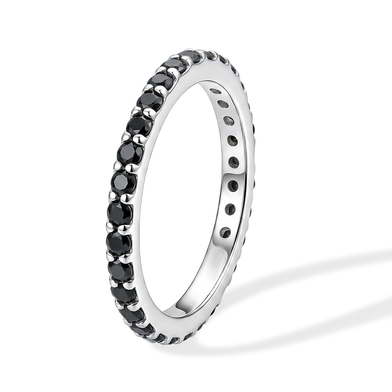 Black Onyx 0.60 ctw Ring in Sterling Silver (Size 7.5)