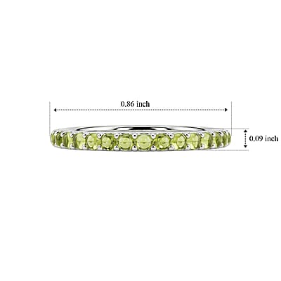 Hebei Peridot 0.81 ctw Ring in Sterling Silver (Size 6.0)