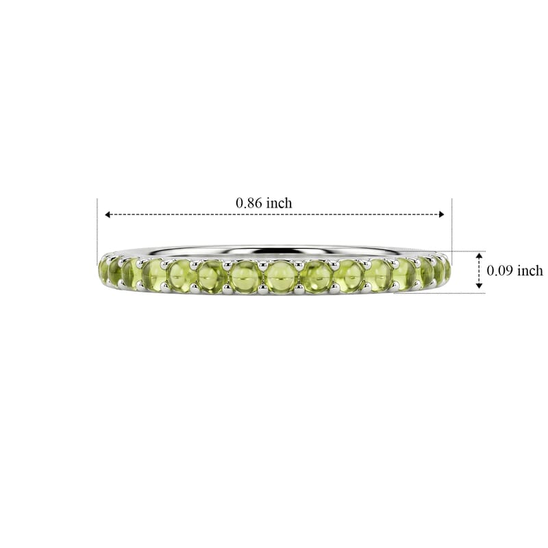 Hebei Peridot 0.81 ctw Ring in Sterling Silver (Size 6.0)