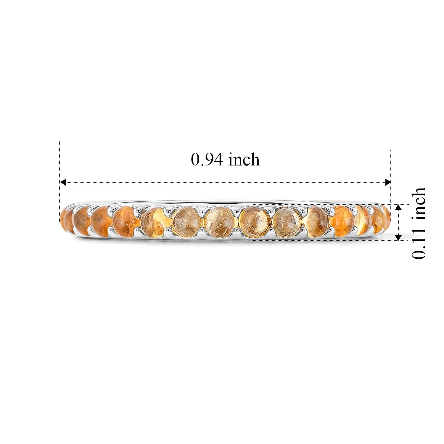 Brazilian Citrine 0.81 ctw Ring in Sterling Silver (Size 7.0)