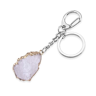 Austrian Crystal Keychain in Silvertone 125.00 ctw