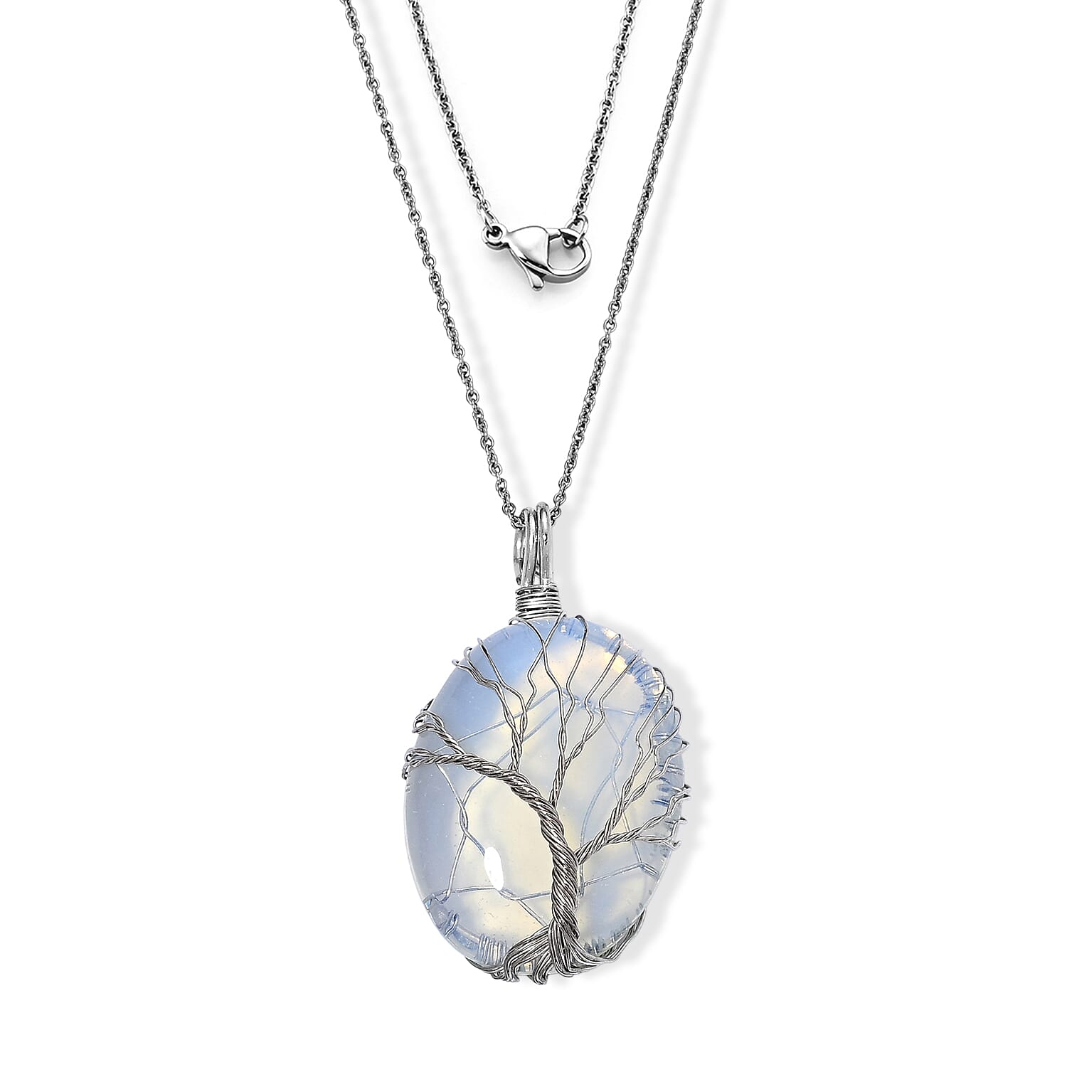 Rose Quartz Pendant in Goldtone with ION Plated YG Stainless Steel Necklace (20 Inches) 125.00 ctw