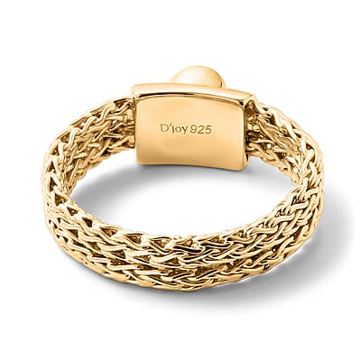 D'Joy Passport to Turkey Niassa Ruby (FF) 0.25 ctw Tulang Naga Ring in 22K Vermeil Yellow Gold Over Sterling Silver (Size 5.0)