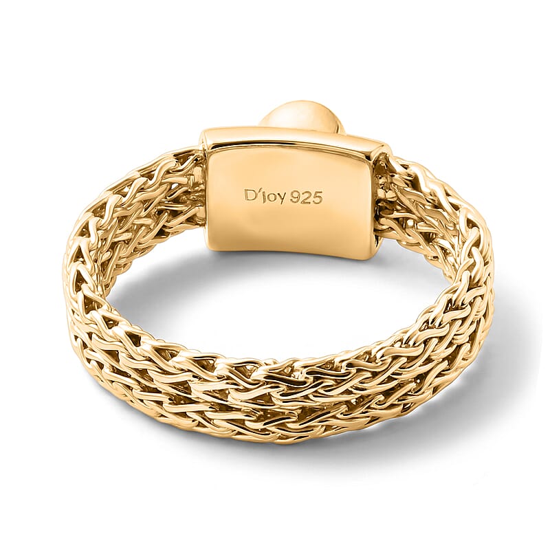 D'Joy Passport to Turkey Niassa Ruby (FF) 0.25 ctw Tulang Naga Ring in 22K Vermeil Yellow Gold Over Sterling Silver (Size 5.0)