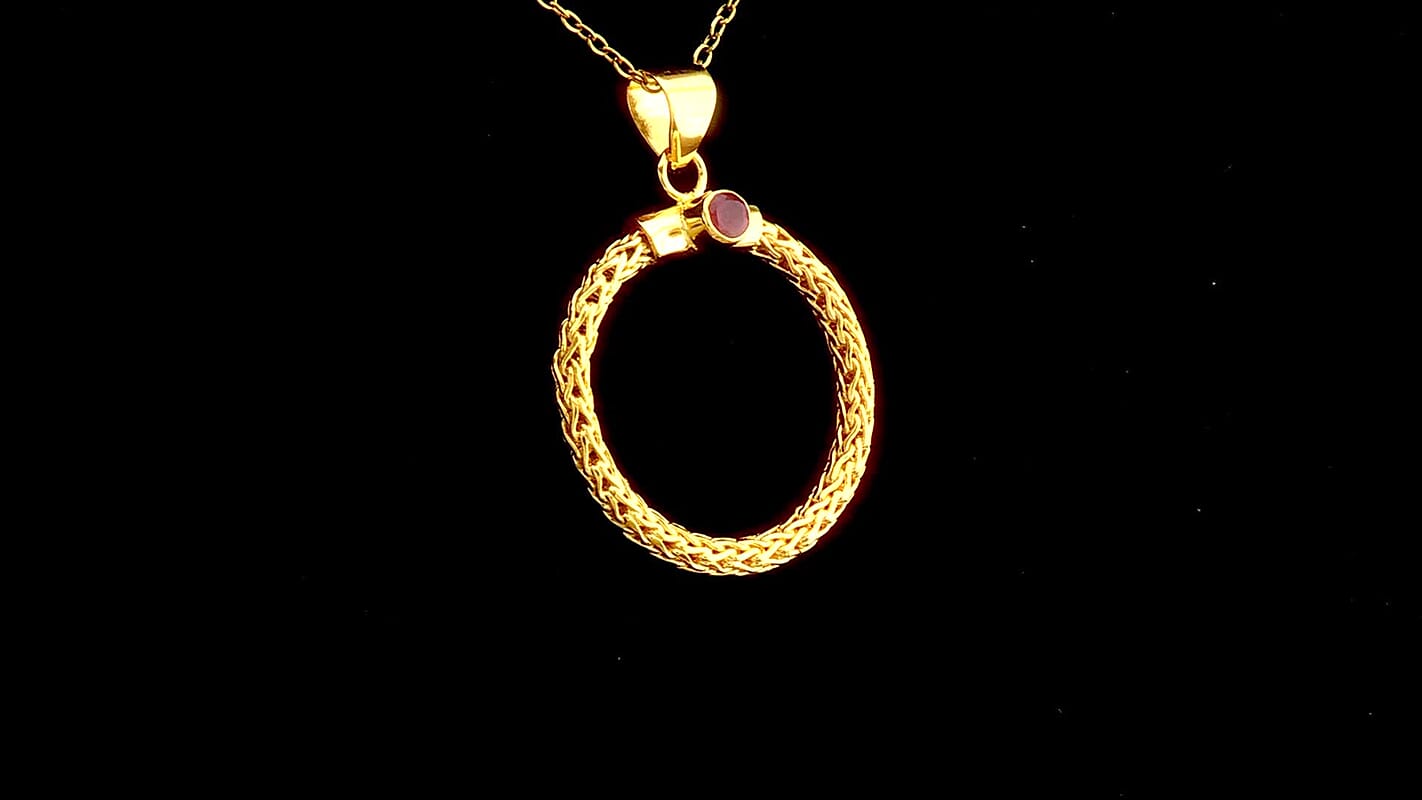 D''Joy Passport to Turkey Niassa Ruby (FF) Tulangnaga Pendant Without Chain in 22K Vermeil YG Over Sterling Silver 0.25 ctw